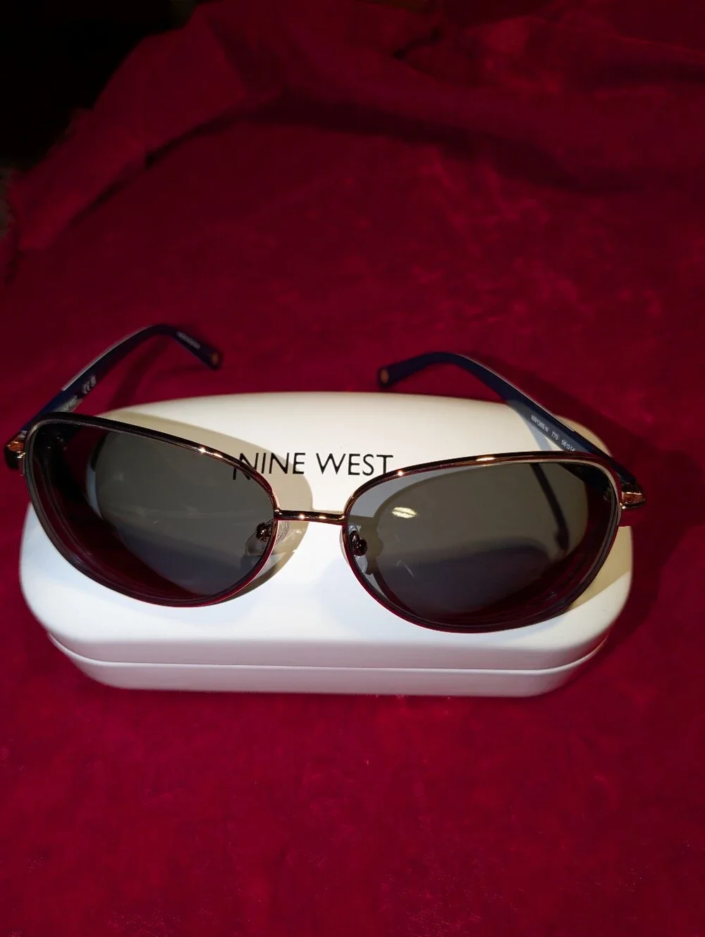 Nine West Women's Burgundy Purple Gradient Sunglasses
